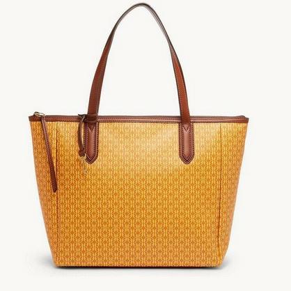 tasFOSSIL sydney tote bag mustard