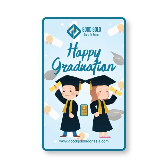 Good Gold LM Logam Mulia Kado Emas 1 gr - Happy Graduation / Kelulusan