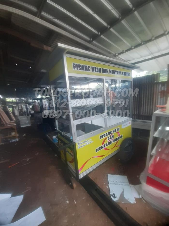 Gerobak Pisang Goreng Gorengan Alumunium Aluminium