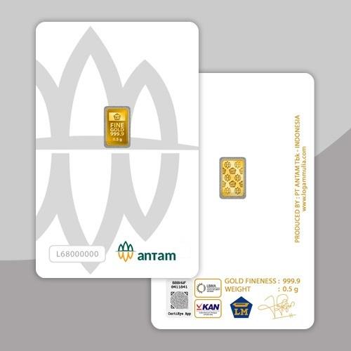 LOGAM MULIA EMAS ANTAM 0.5 GR PRESS ANTAM