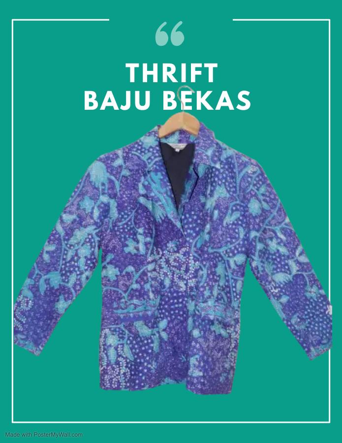 PRELOVED BLAZER BATIK BAJU KANTOR UNTUK WANITA No.2