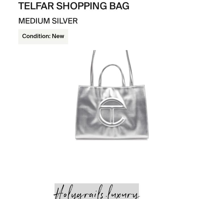 Telfar Shopping Bag Medium Silver