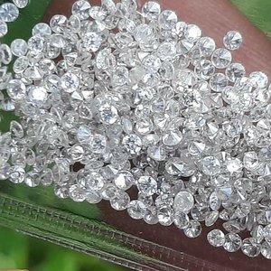 GARANSI BERLIAN ASLI Natural Diamond Eropa Putih Tabur 3 mm Gugur 10 0.10 Carat Karat Bukan Banjar