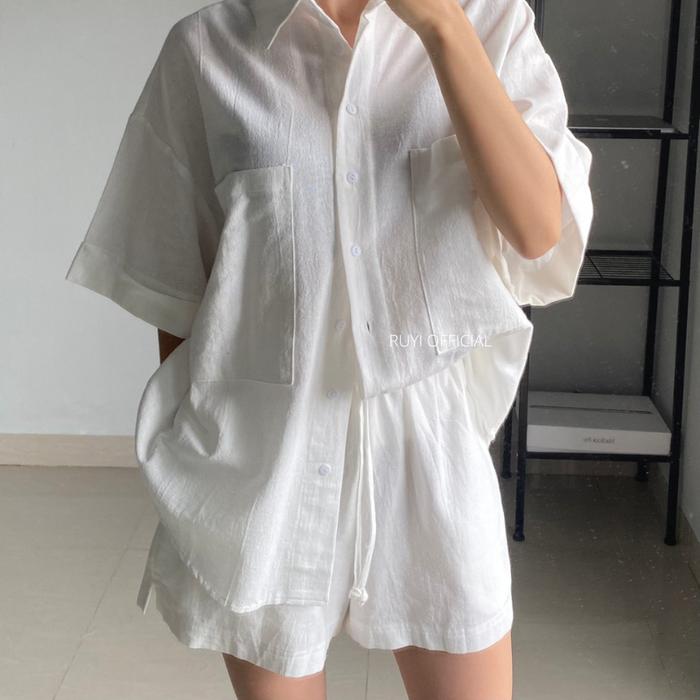 RUYI - PREMIUM LINEN SET - Linen Shirt Set Premium Allsize