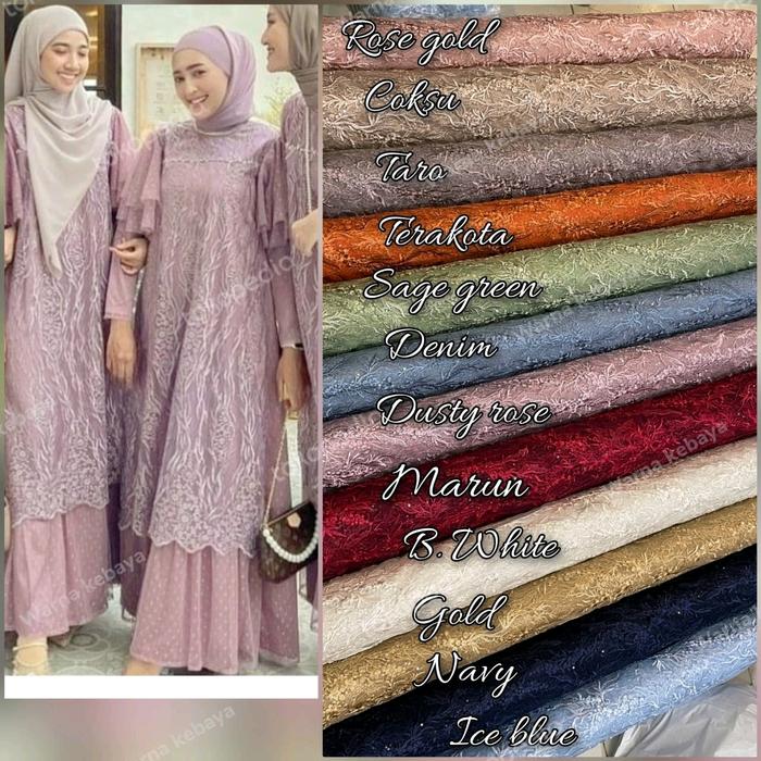 Kain tile brukat mewah/kain tile spider/bahan kebaya brukat/tile akar