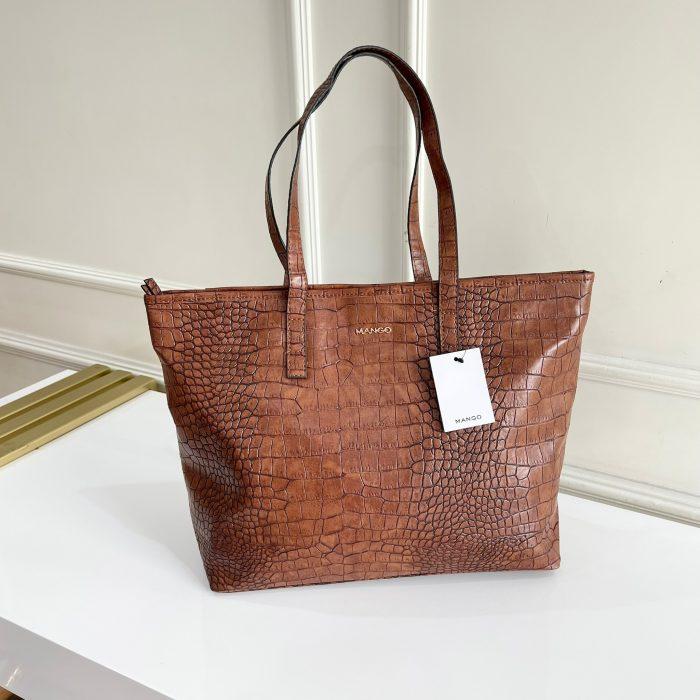 MANGO CANDY SHOPPER BAG RFBM133-RED CROCO MNG MANGO SHOPPER BAG ORI