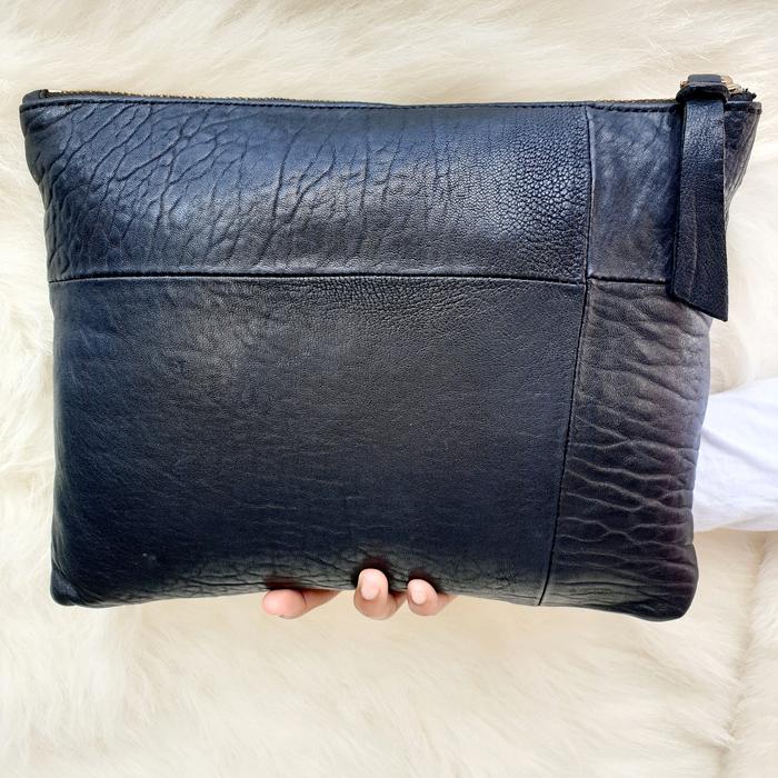 Tas Clutch Handbag Pouch Kulit Asli Wanita Second Preloved Thrift