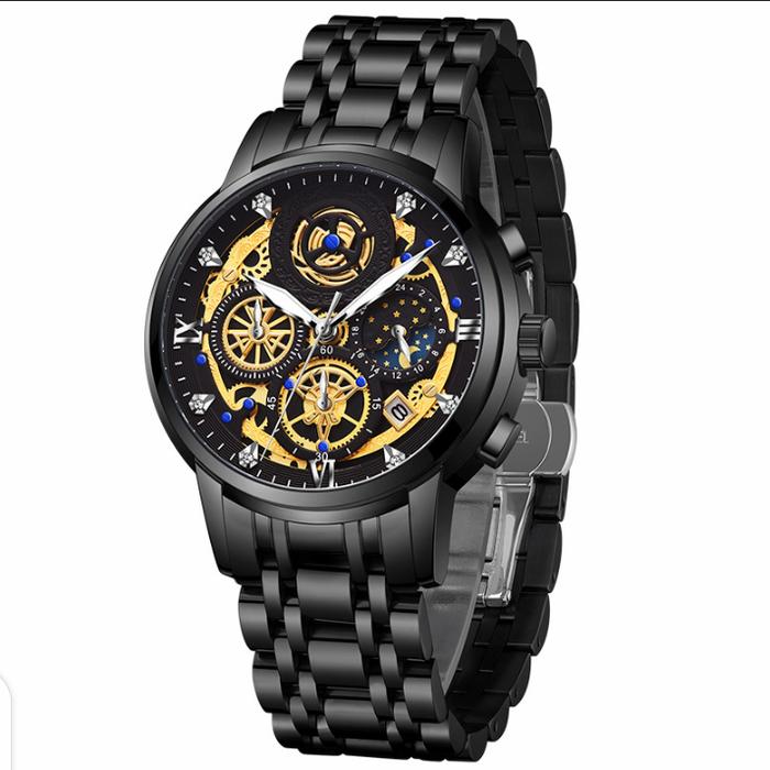 jam tangan pria wishdoit original (Hitam)