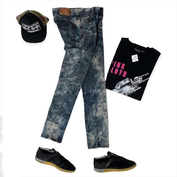 longpants number nine bleach denim skinny fit