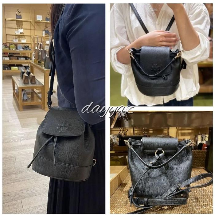 Thea Mini Bucket Backpack * Black