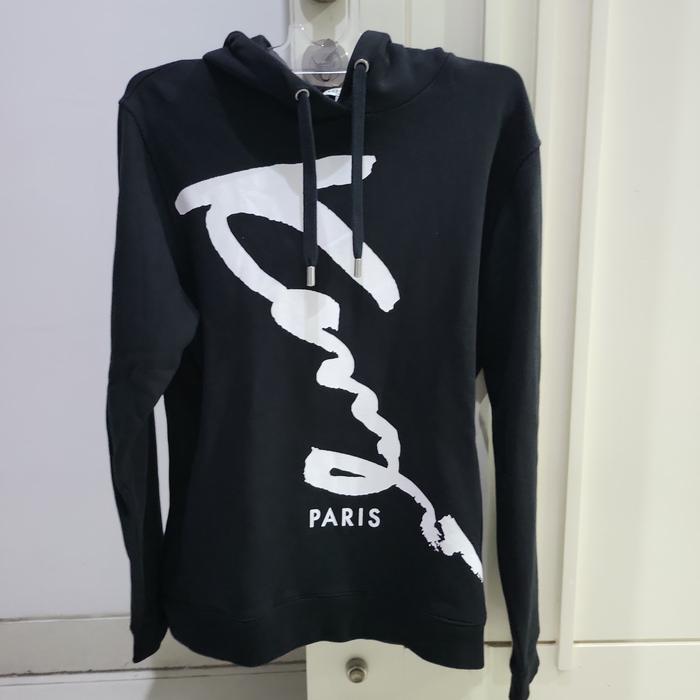 hoodie jaket kenzo paris size M original 100% hitam
