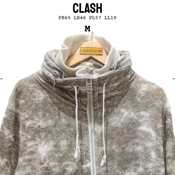 Crewneck Hoodie Zipper CLASH Original Preloved Second Thrift M079