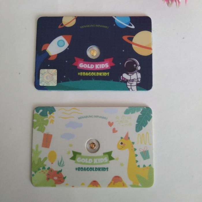 Eoa Gold ukuran 0.025 kids series dinosaurus atronout Logam mulia Mini