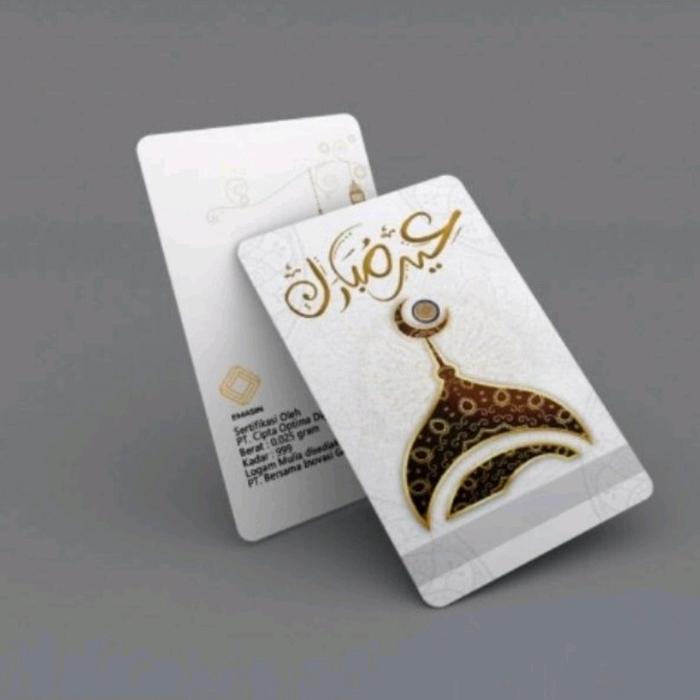 Logam Mulia EMAS Micro Gold Idul Fitri EID MUBARAK 0.025 0.05 0.1 gram