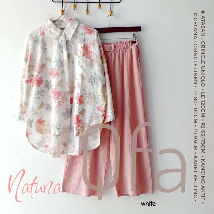 new natuna set setelan celana wanita jumbo baju kerja big size modis