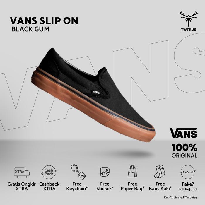 Vans Original | Vans Slip On Black Gum