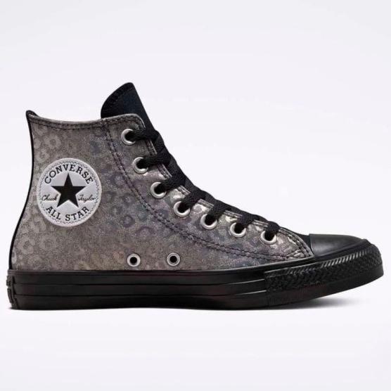 Sepatu Sneakers Wanita Converse CT AS Hi Leopard Glitter Black 572039C