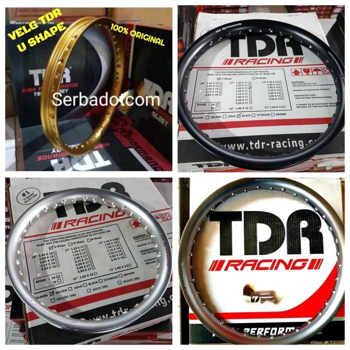VELG TDR U SHAPE 140 RING 14 GOLD SILVER BLACK TITAN TITANIUM BROWN ORIGINAL not wm wx shape mate mi