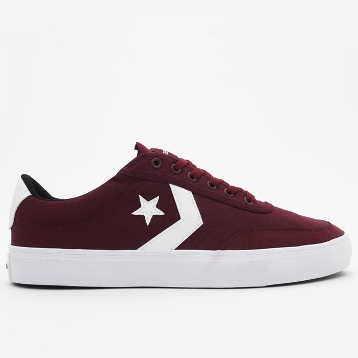 Sepatu Sneakers Unisex CONVERSE Courtlandt Burgundy Original 161604C