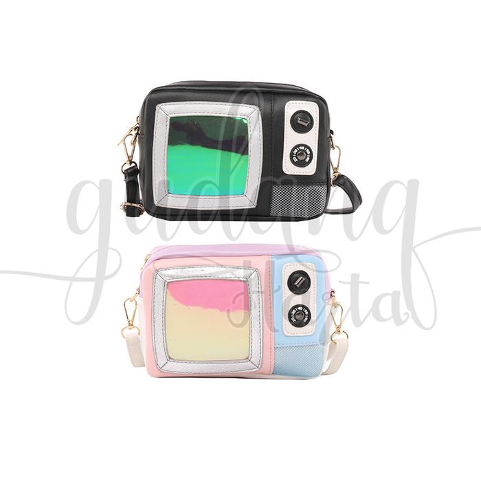 Sling Bag Mini TV Tas Selempang Bentuk Tv Kecil Lucu GH 404015
