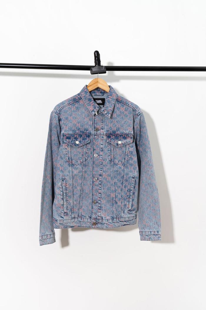 KL printed denim jacket Blue Denim