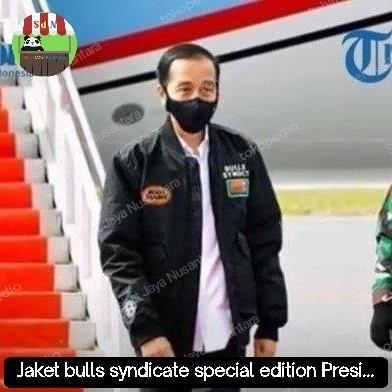 Jaket Bulls Syndicate Presiden Jokowi (Hitam)