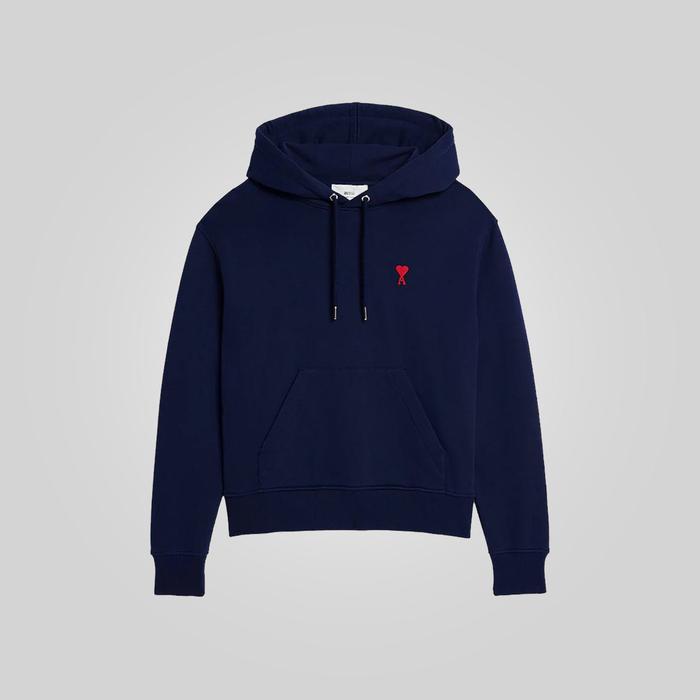 Paris Red de Coeur Heavy Loopback Hoodie Nautic Blue