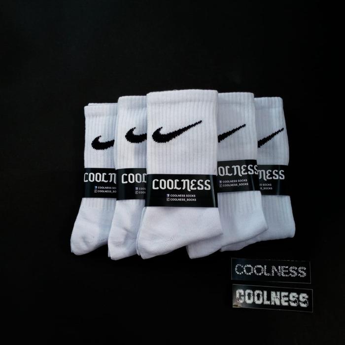 NIKE PUTIH Kaos Kaki Panjang Premium Pria Wanita , Unisex COD