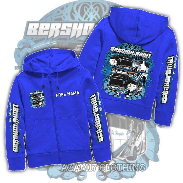 HOODIE ZIPPER JAKET ANAK BISMANIA BERSHOLAWAT BUS PO HARYANTO FREE NAM