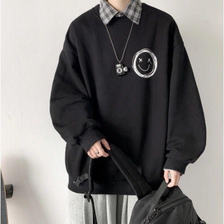 Sweater Smile Nirvana M - XXL Wanita Pria Sweatshirt Crewneck Unisex