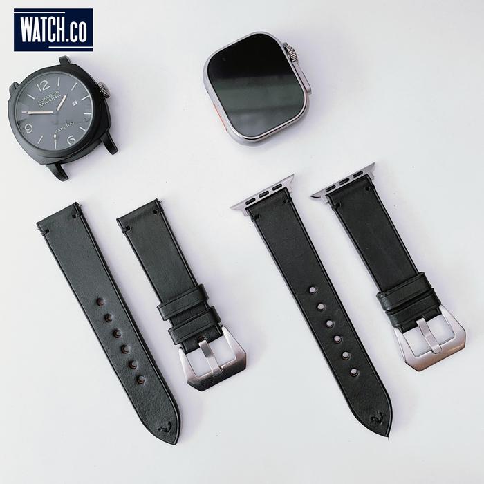 strap kulit asli Kompatibel untuk Apple Watch Samsung 22mm tali jam tangan Series 10 SE 9 8 7 6 5 4 