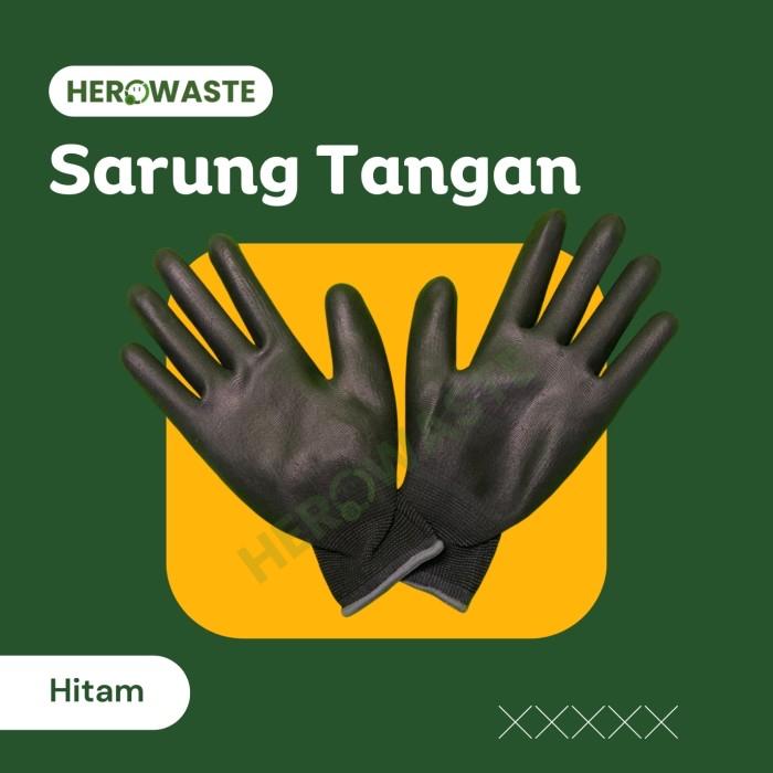 Sarung Tangan Kebun/Maggot BSF | Karet Latex Anti Slip | Hitam & Oren