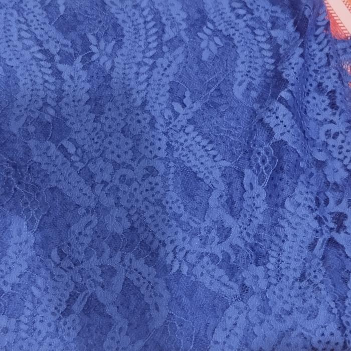 Bahan Kebaya semi prancis warna biru elektrik
