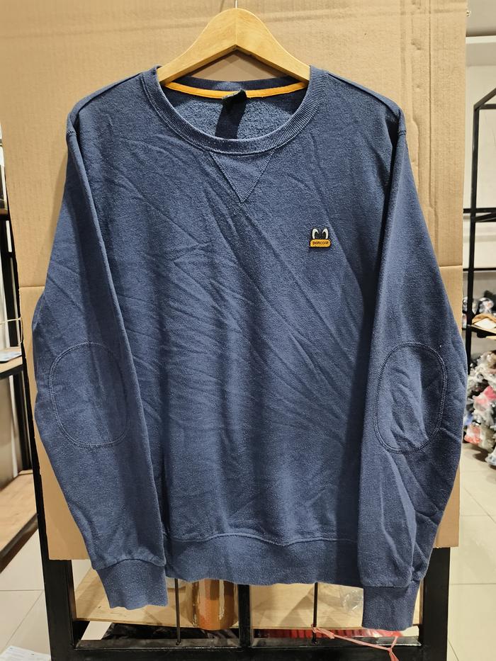 Jaket Crewneck Sweatshirt Sweater Crewneck PANCOAT BB Mata Kecil Navy