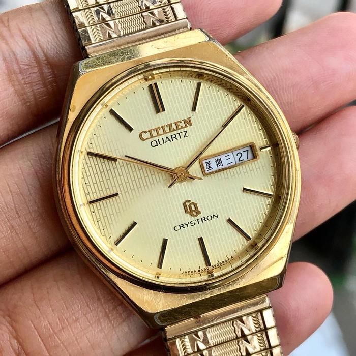 Jamtangan Citizen Crystron Gold 8550
