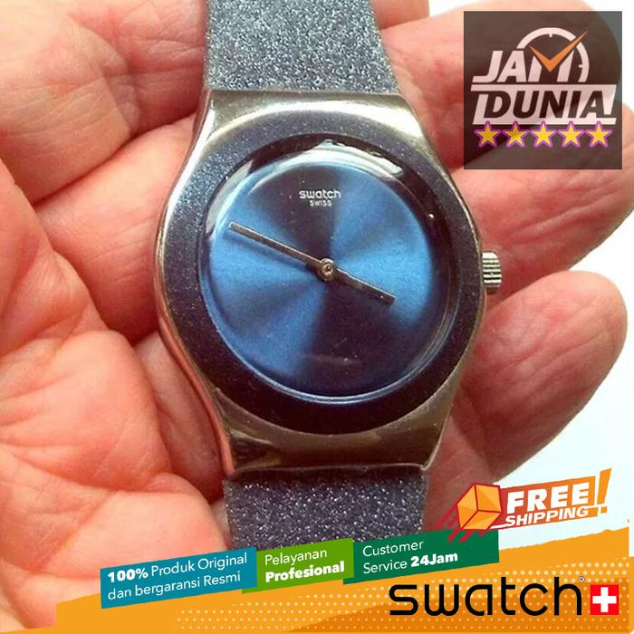 JAM SWATCH ORIGINAL YLS221 YLS 221 JAM WANITA LA BLUE SPARKLE