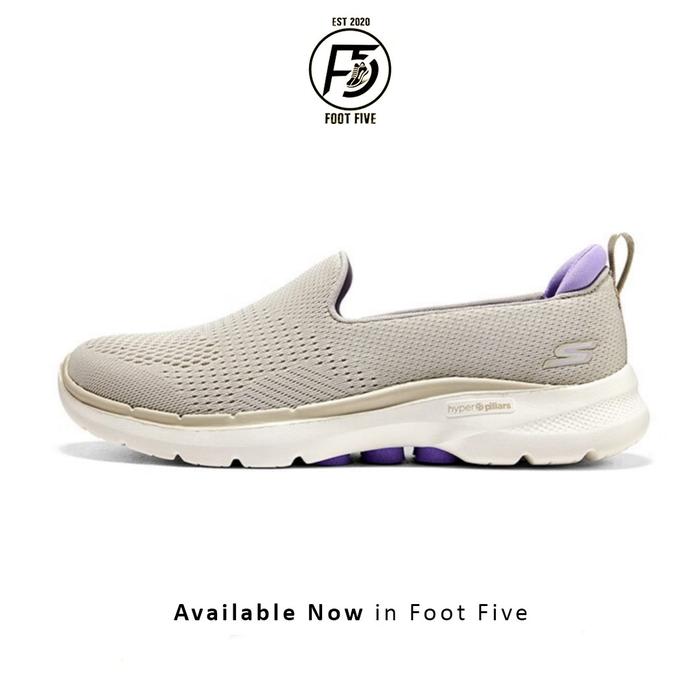 Sepatu Slipon Wanita Skechers Go Walk 6 Ocean Splash  Original BNIB