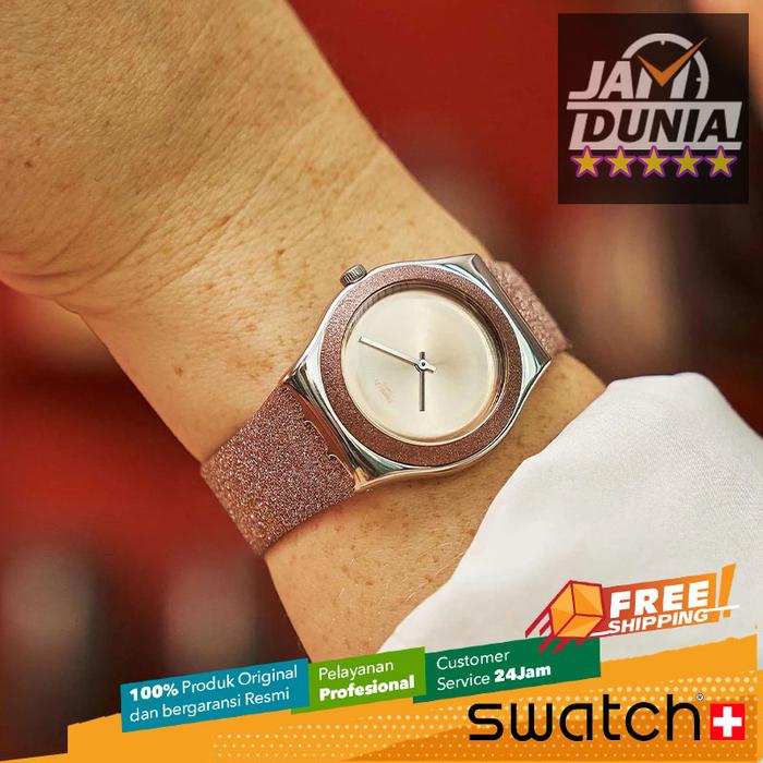 JAM SWATCH ORIGINAL YLS220 YLS 220 JAM WANITA LA ROSE SPARKLE