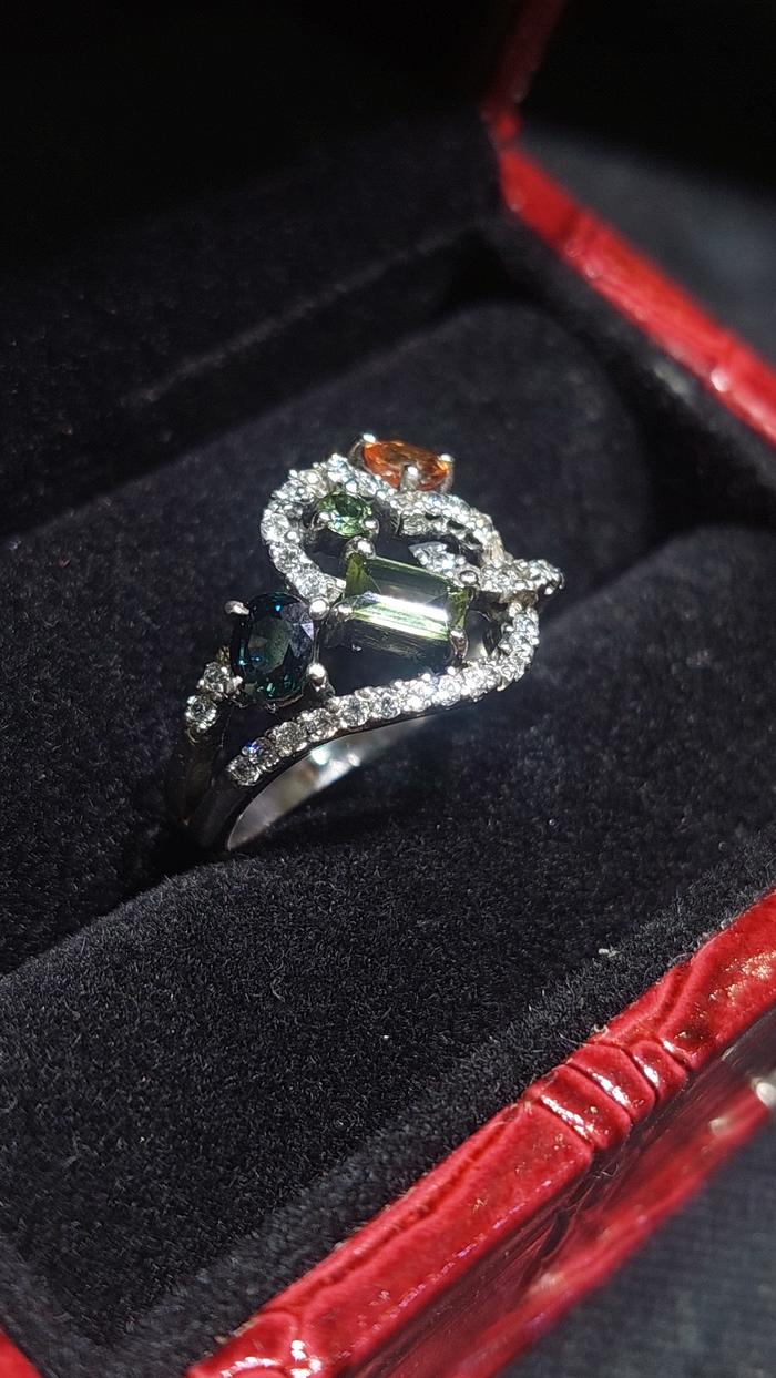 Cluster ring perak