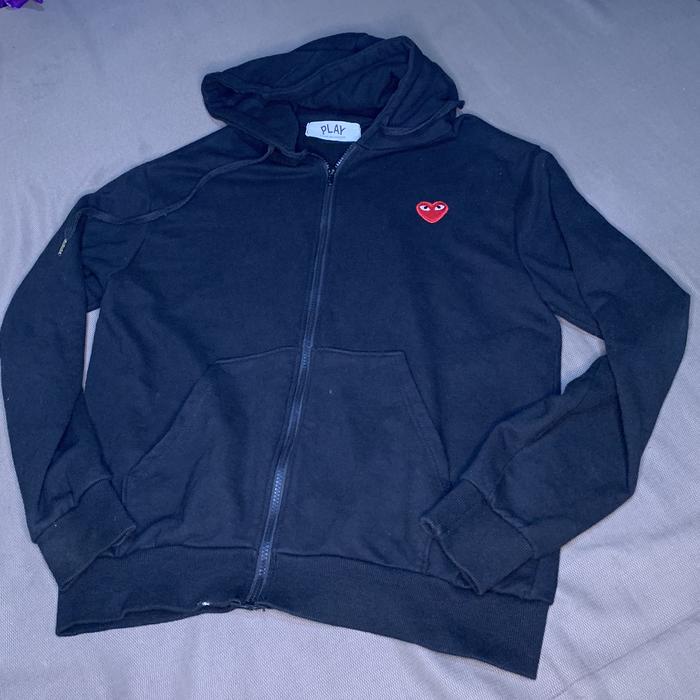 hoodie play cdg zipper