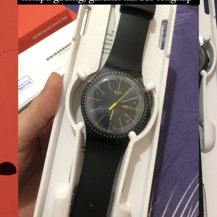 Swatch Black Rails Jam Tangan Swatch Original