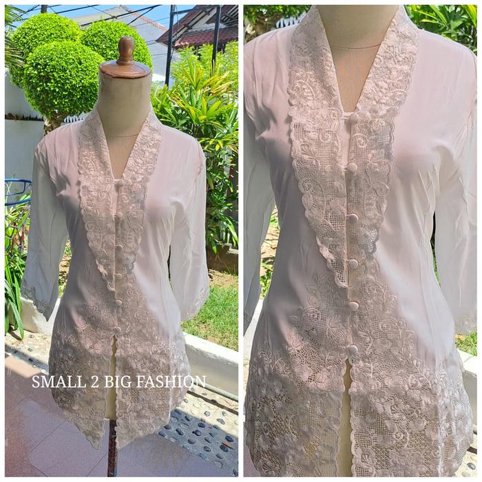 kebaya putih / kebaya bali / kebaya katun semi sutera / kebaya encim