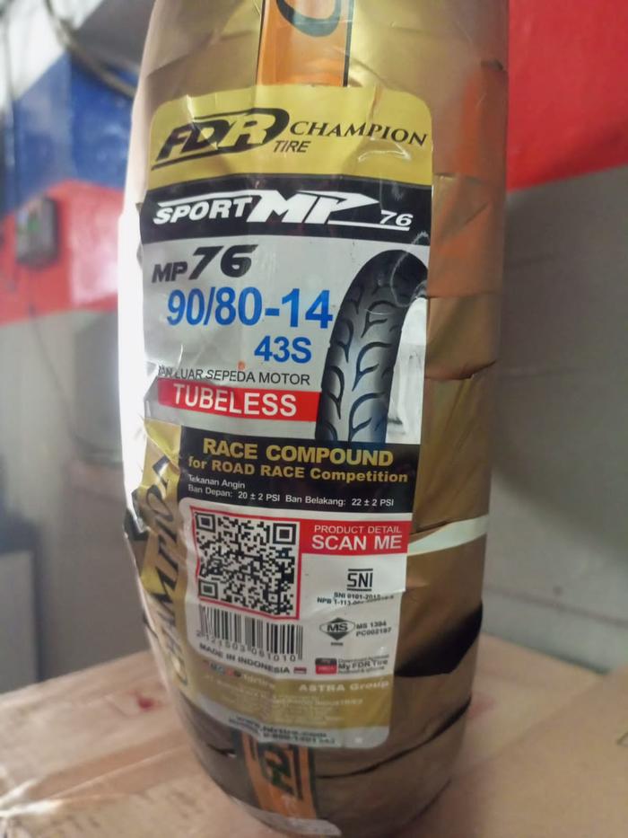 Ban soft compound ring14 fdr mp76 90/80-14 untuk beat mio vario scoopy