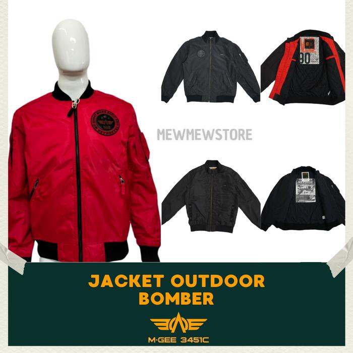MGEE Jaket Bomber Pria | Jaket Bomber Outdoor Pria Original