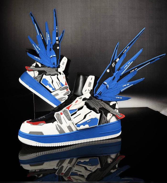 Gundam Blue Shoes Premium Sepatu Gundam Wing Biru Anime shoes merchandise Sepatu Gundam Wing Rubber 