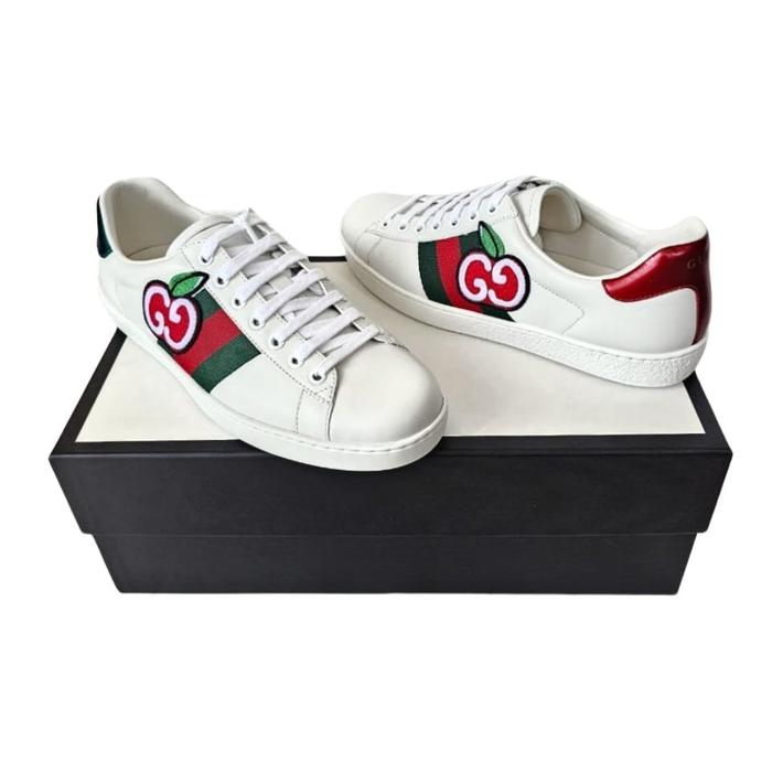 Sepatu Gucci  Apple Sneakers White Unisex Original