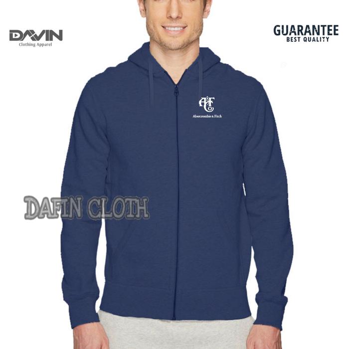 Jaket Hoodie Zipper Pria A & F Abercrombie & Fitch