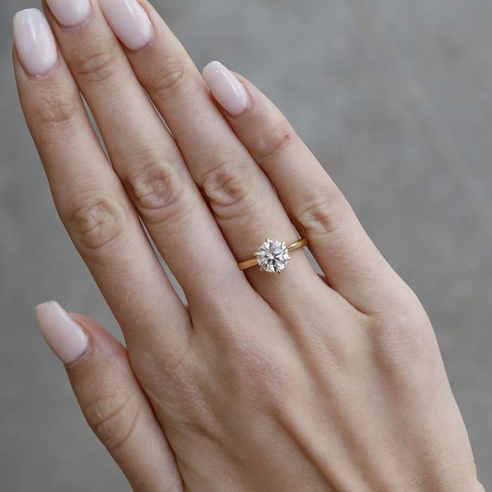 Cincin 2 carat moissanite rangka emas 2,5 gram
