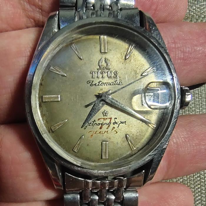 Jam vintage Titus 77 jewels automatic