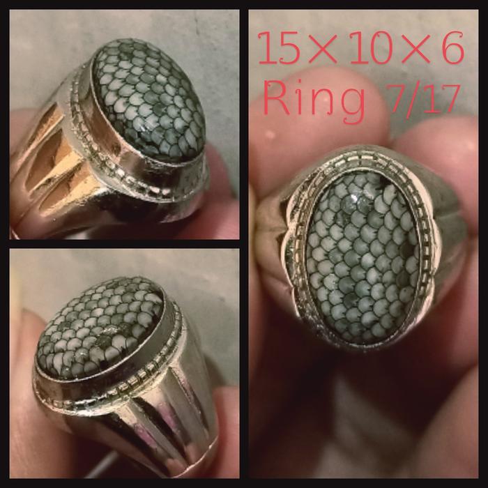 Batu cincin Jipen motif Sisik ular